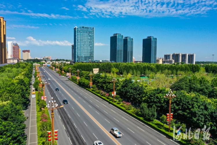 定州市实施道路景观提升工程,营造优美生态环境,建设宜居宜业的品质