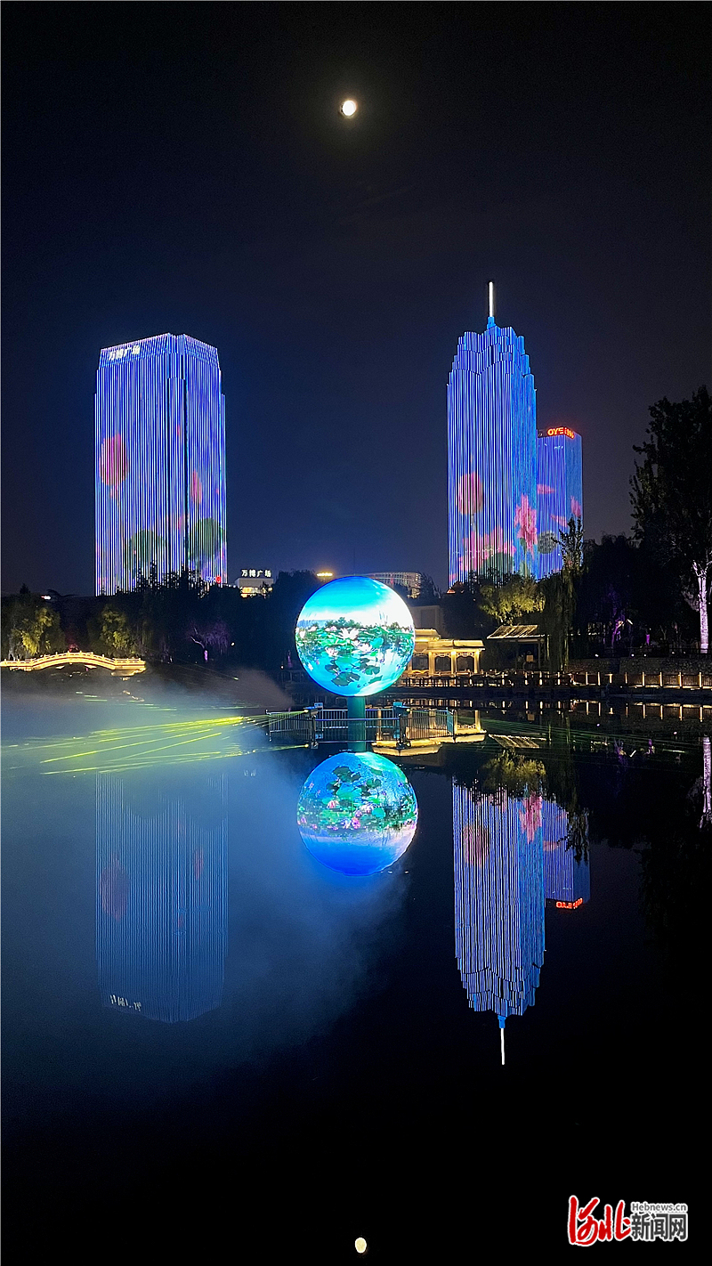 保定夜景 广场图片