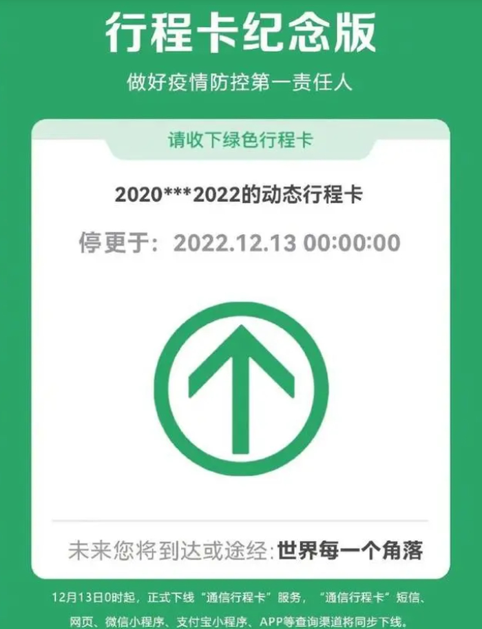 中国联通中国电信通信行程卡下线后将同步删除用户行程相关数据