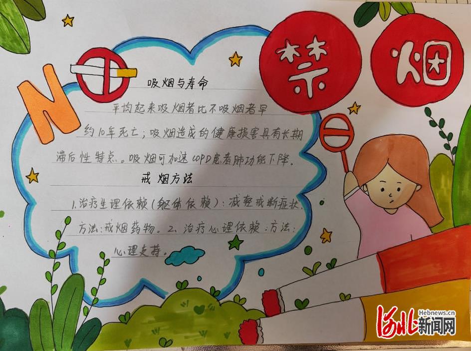 石家庄裕华区方村小学举行控烟主题教育活动