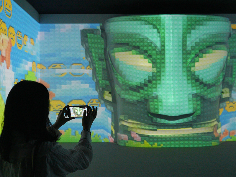 河北石家庄：“奇遇三星堆”沉浸式体验展迎国庆（1）#_副本.jpg